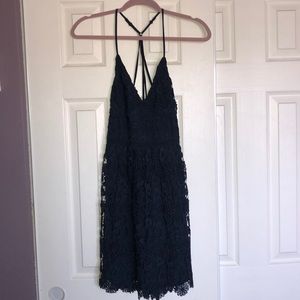 Navy Blue Lace Hollister Dress